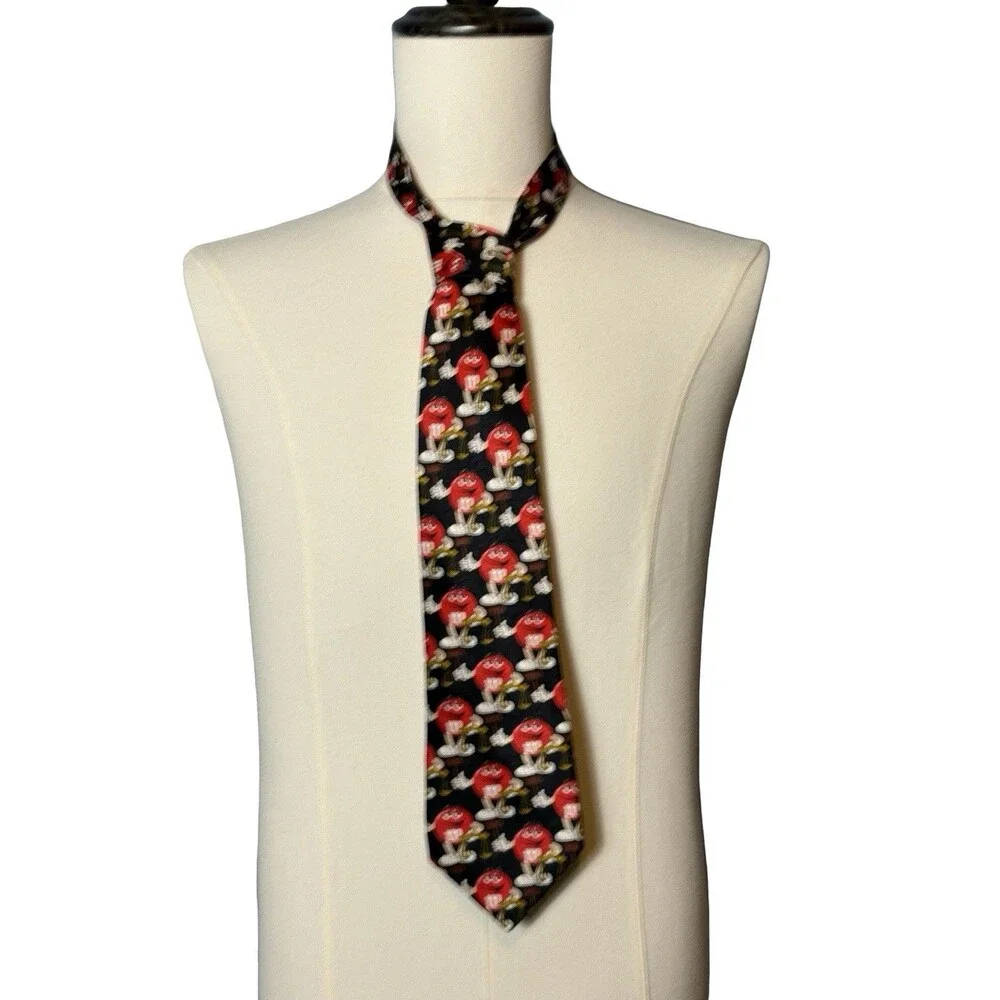 M&M’s Lawyer Repeat Tie Ralph Marlin 100% Silk Lawyer Legal Novelty USA